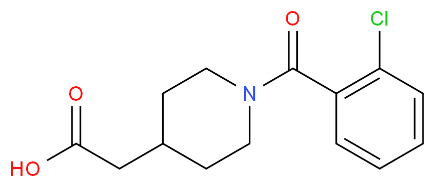 [1-(2-Chlorobenzoyl)piperidin-4-yl]acetic acid_Molecular_structure_CAS_)
