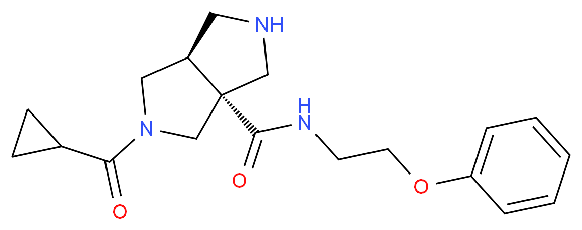 (3aR*,6aR*)-2-(cyclopropylcarbonyl)-N-(2-phenoxyethyl)hexahydropyrrolo[3,4-c]pyrrole-3a(1H)-carboxamide_Molecular_structure_CAS_)