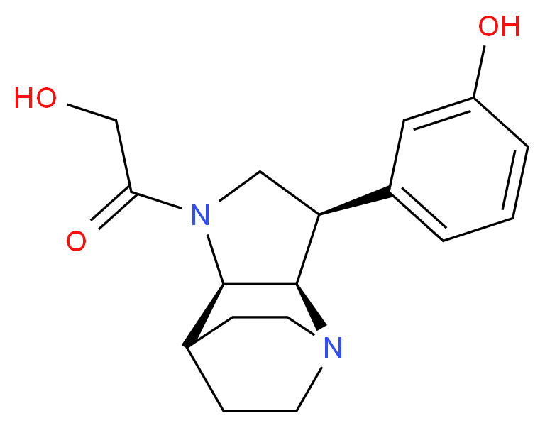 3-[(3R*,3aR*,7aR*)-1-glycoloyloctahydro-4,7-ethanopyrrolo[3,2-b]pyridin-3-yl]phenol_Molecular_structure_CAS_)
