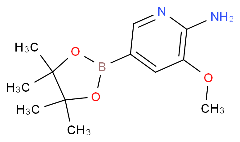 6-Amino-5-methoxypyridine-3-boronic acid pinacol ester_Molecular_structure_CAS_947249-19-6)
