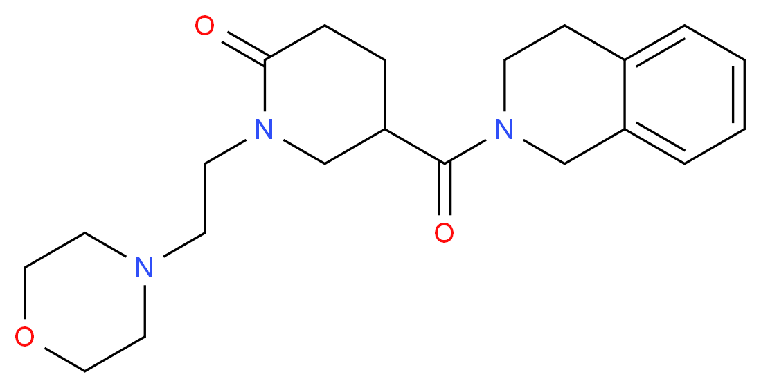 5-(3,4-dihydro-2(1H)-isoquinolinylcarbonyl)-1-[2-(4-morpholinyl)ethyl]-2-piperidinone_Molecular_structure_CAS_)