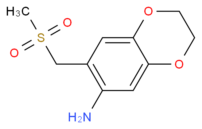 7-(methanesulfonylmethyl)-2,3-dihydro-1,4-benzodioxin-6-amine_Molecular_structure_CAS_)