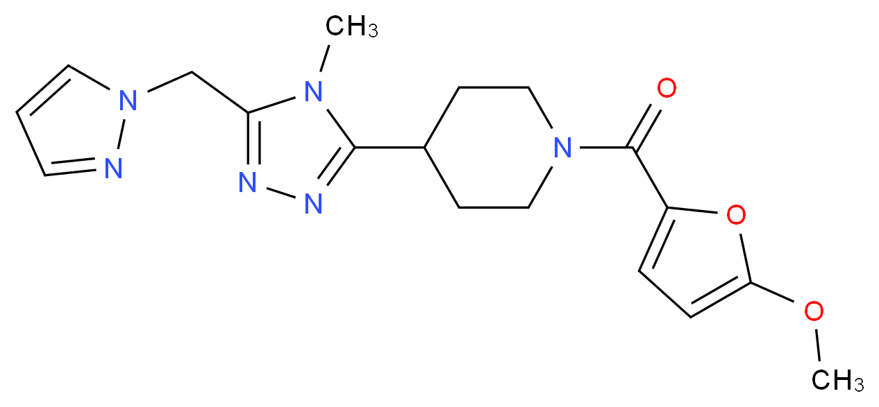 1-(5-methoxy-2-furoyl)-4-[4-methyl-5-(1H-pyrazol-1-ylmethyl)-4H-1,2,4-triazol-3-yl]piperidine_Molecular_structure_CAS_)
