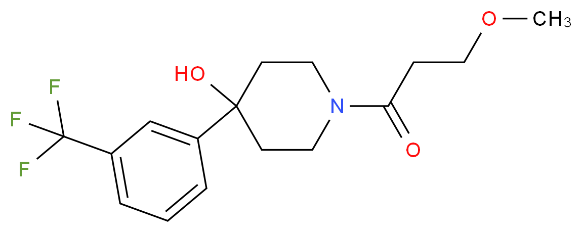 1-(3-methoxypropanoyl)-4-[3-(trifluoromethyl)phenyl]-4-piperidinol_Molecular_structure_CAS_)