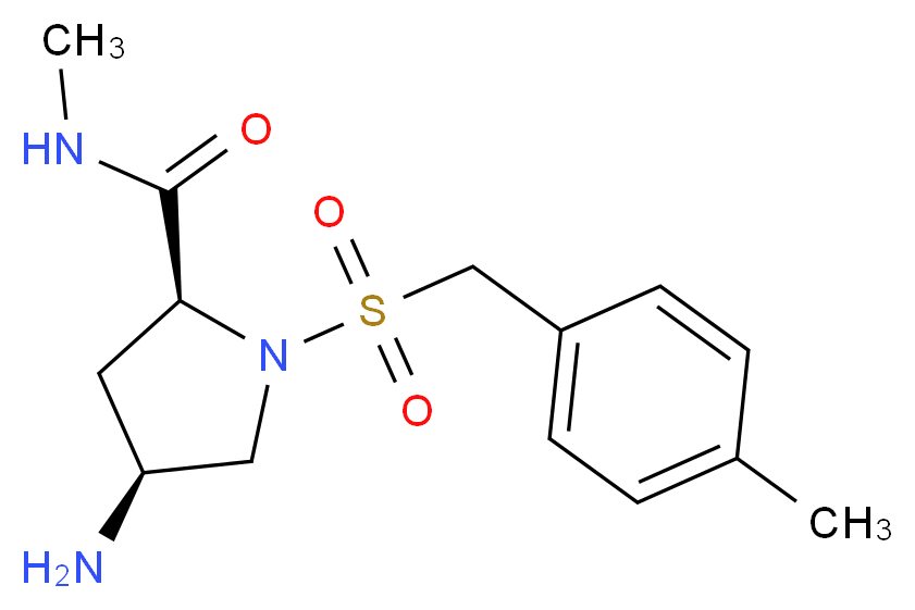 (4S)-4-amino-N-methyl-1-[(4-methylbenzyl)sulfonyl]-L-prolinamide_Molecular_structure_CAS_)