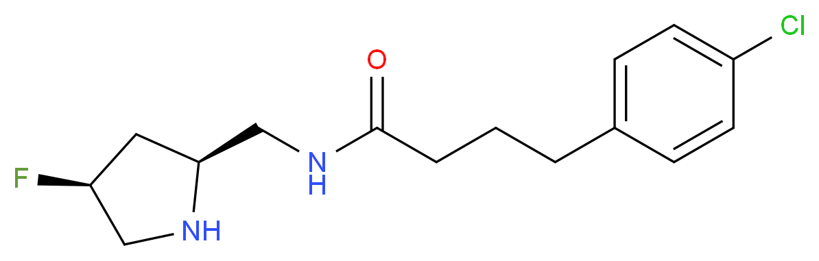 4-(4-chlorophenyl)-N-{[(2S,4S)-4-fluoro-2-pyrrolidinyl]methyl}butanamide_Molecular_structure_CAS_)