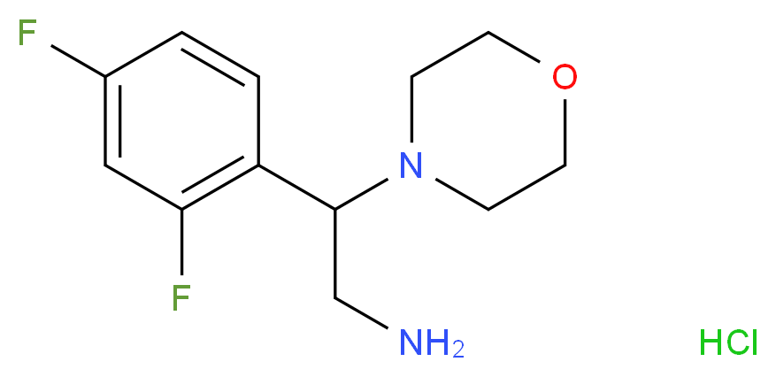2-(2,4-Difluoro-phenyl)-2-morpholin-4-yl-ethylamine hydrochloride_Molecular_structure_CAS_)