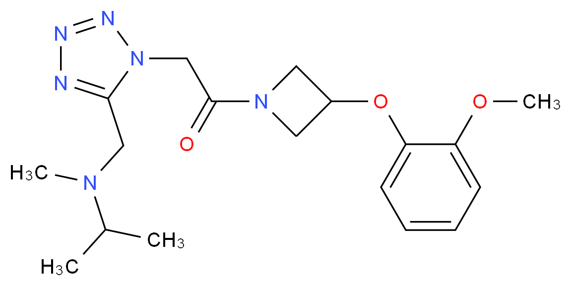 N-[(1-{2-[3-(2-methoxyphenoxy)azetidin-1-yl]-2-oxoethyl}-1H-tetrazol-5-yl)methyl]-N-methylpropan-2-amine_Molecular_structure_CAS_)