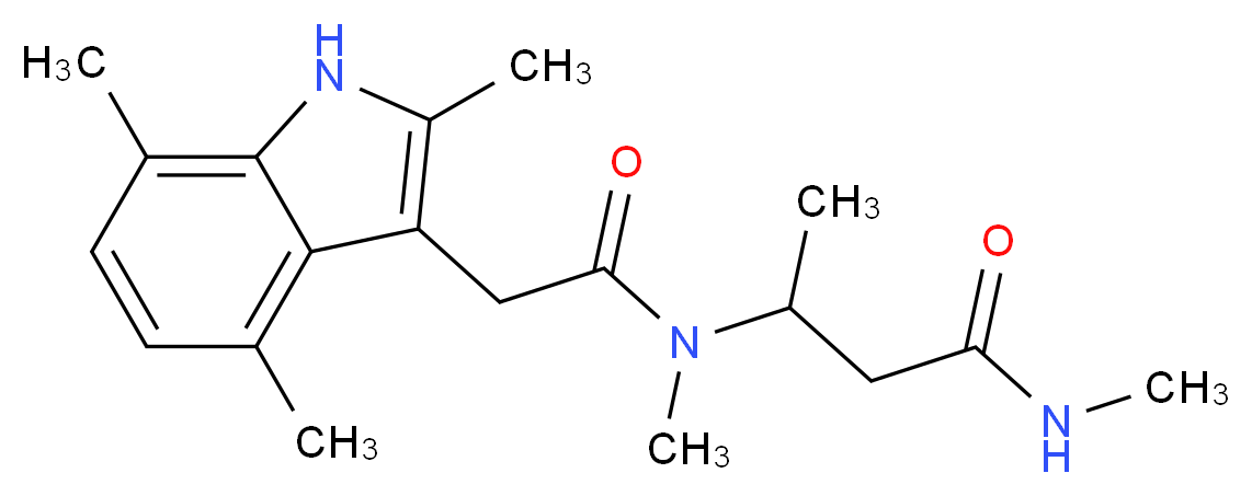 N-methyl-3-{methyl[(2,4,7-trimethyl-1H-indol-3-yl)acetyl]amino}butanamide_Molecular_structure_CAS_)