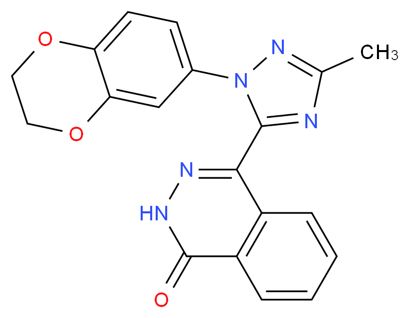 4-[1-(2,3-dihydro-1,4-benzodioxin-6-yl)-3-methyl-1H-1,2,4-triazol-5-yl]phthalazin-1(2H)-one_Molecular_structure_CAS_)