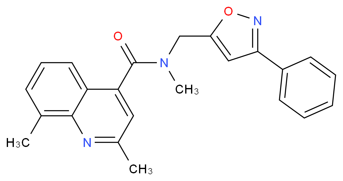 N,2,8-trimethyl-N-[(3-phenyl-5-isoxazolyl)methyl]-4-quinolinecarboxamide_Molecular_structure_CAS_)