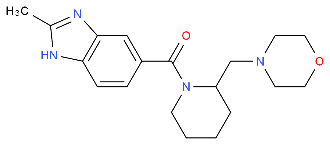 2-methyl-5-{[2-(4-morpholinylmethyl)-1-piperidinyl]carbonyl}-1H-benzimidazole_Molecular_structure_CAS_)