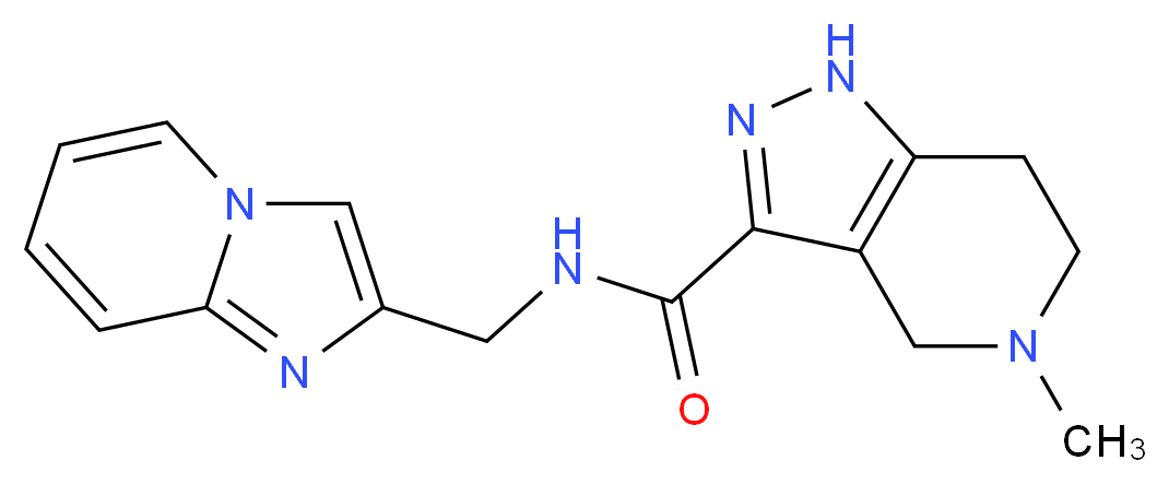 N-(imidazo[1,2-a]pyridin-2-ylmethyl)-5-methyl-4,5,6,7-tetrahydro-1H-pyrazolo[4,3-c]pyridine-3-carboxamide_Molecular_structure_CAS_)