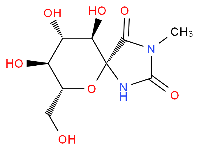 8,9,10-Trihydroxy-7-Hydroxymethyl-3-Methyl-6-Oxa-1,3-Diaza-Spiro[4.5]Decane-2,4-Dione_Molecular_structure_CAS_)