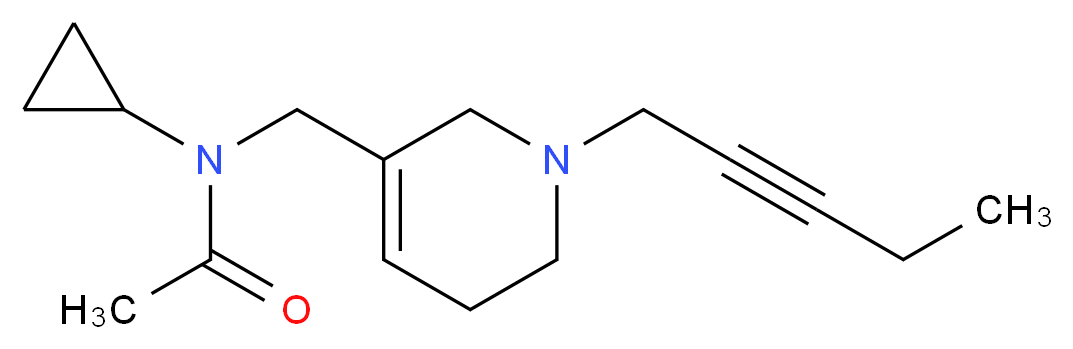 N-cyclopropyl-N-[(1-pent-2-yn-1-yl-1,2,5,6-tetrahydropyridin-3-yl)methyl]acetamide_Molecular_structure_CAS_)