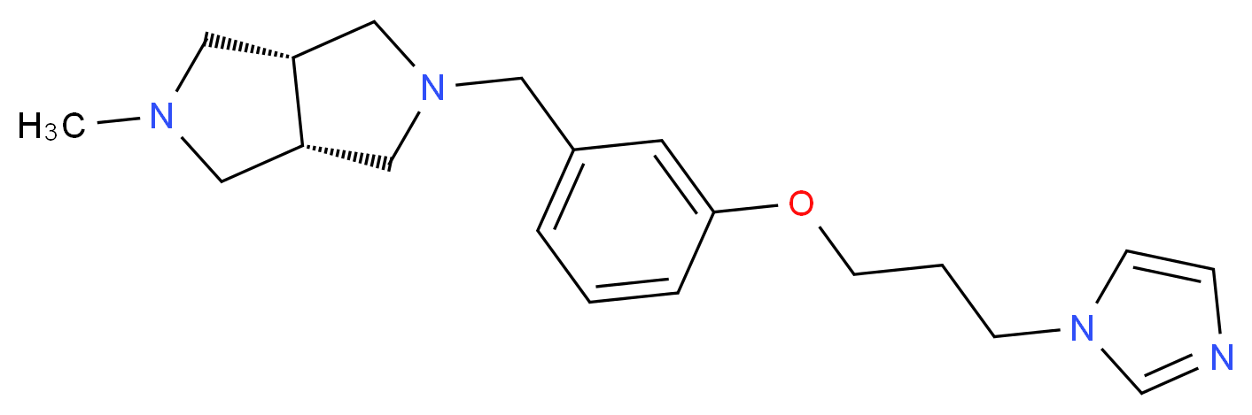 (3aR*,6aS*)-2-{3-[3-(1H-imidazol-1-yl)propoxy]benzyl}-5-methyloctahydropyrrolo[3,4-c]pyrrole_Molecular_structure_CAS_)