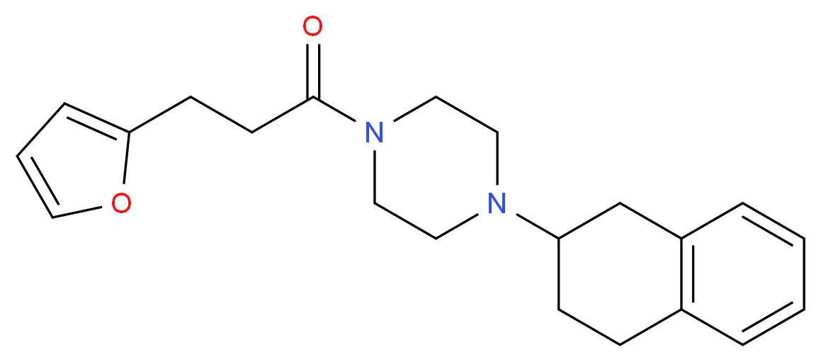 1-[3-(2-furyl)propanoyl]-4-(1,2,3,4-tetrahydro-2-naphthalenyl)piperazine_Molecular_structure_CAS_)
