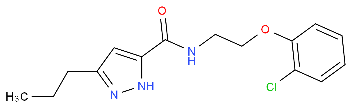 N-[2-(2-chlorophenoxy)ethyl]-3-propyl-1H-pyrazole-5-carboxamide_Molecular_structure_CAS_)