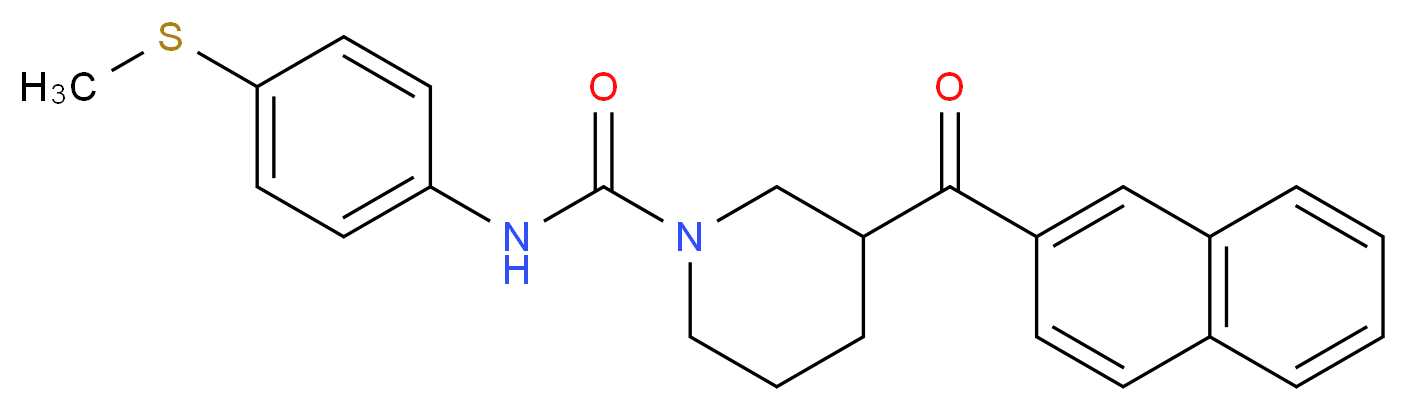 N-[4-(methylthio)phenyl]-3-(2-naphthoyl)-1-piperidinecarboxamide_Molecular_structure_CAS_)