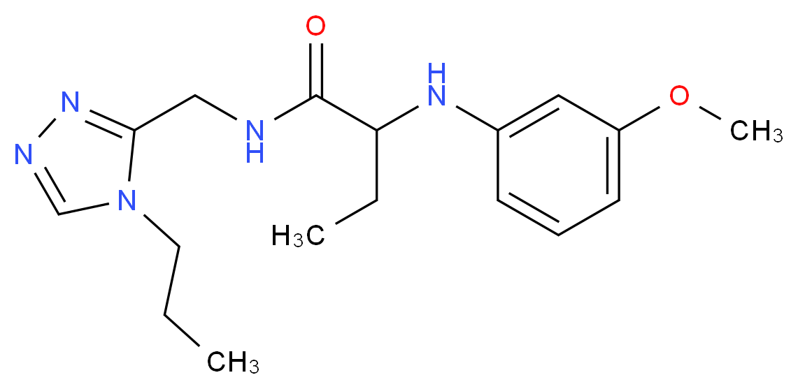 2-[(3-methoxyphenyl)amino]-N-[(4-propyl-4H-1,2,4-triazol-3-yl)methyl]butanamide_Molecular_structure_CAS_)