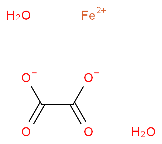 Iron(II) oxalate dihydrate, Puratronic&reg;_Molecular_structure_CAS_6047-25-2)