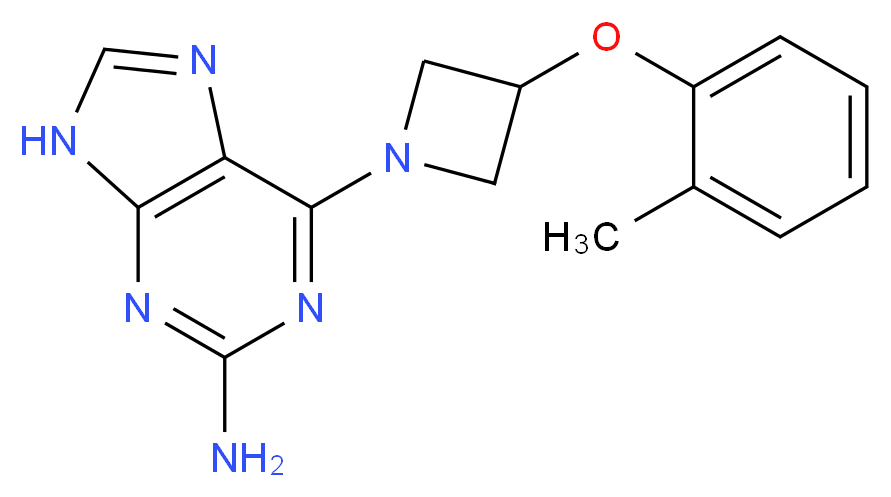 6-[3-(2-methylphenoxy)-1-azetidinyl]-9H-purin-2-amine_Molecular_structure_CAS_)