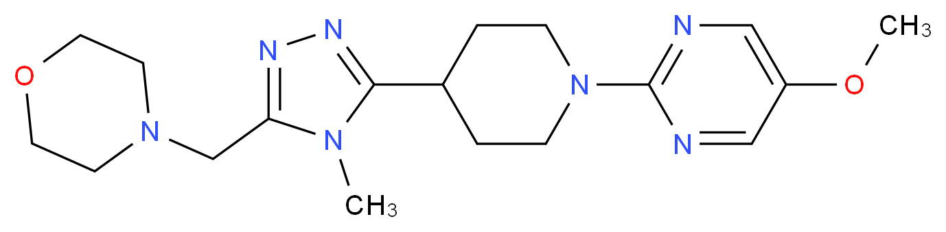 4-({5-[1-(5-methoxypyrimidin-2-yl)piperidin-4-yl]-4-methyl-4H-1,2,4-triazol-3-yl}methyl)morpholine_Molecular_structure_CAS_)