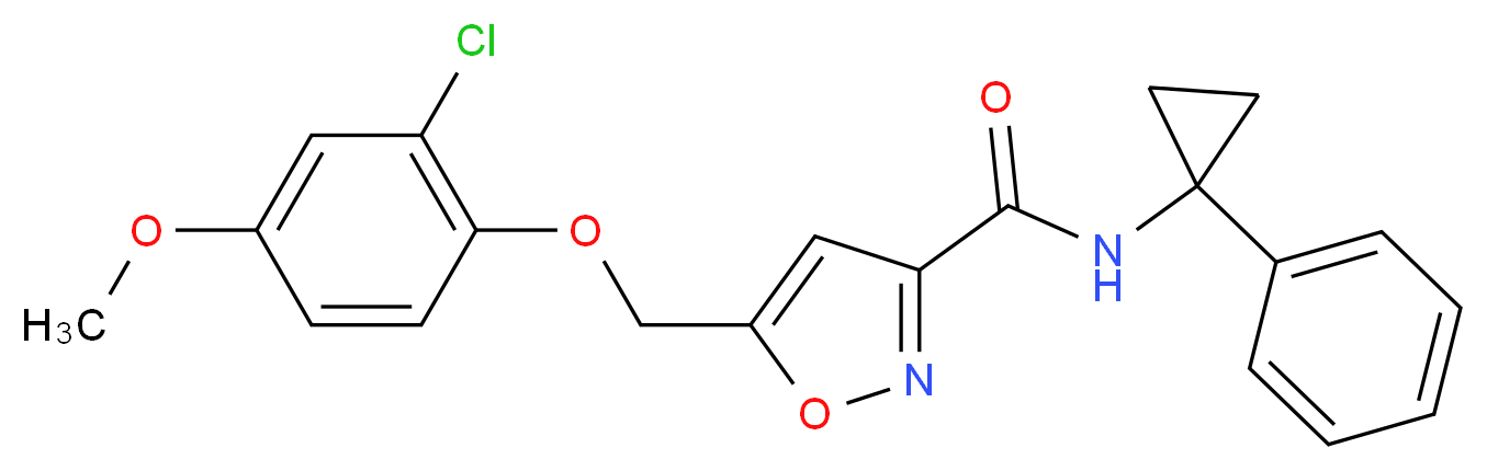 5-[(2-chloro-4-methoxyphenoxy)methyl]-N-(1-phenylcyclopropyl)-3-isoxazolecarboxamide_Molecular_structure_CAS_)