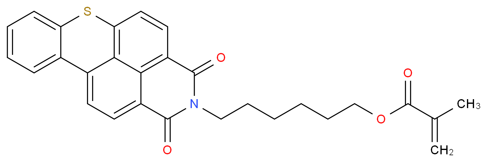 2-(6-Methacryloyloxyhexyl)thioxantheno[2,1,9-dej]isoquinoline-1,3-dione Monomer_Molecular_structure_CAS_450387-14-1)