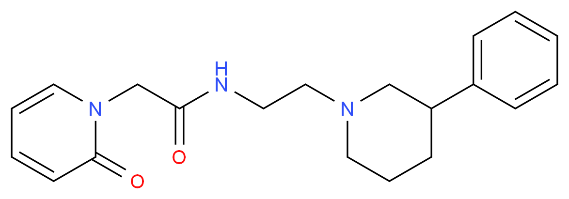 2-(2-oxopyridin-1(2H)-yl)-N-[2-(3-phenylpiperidin-1-yl)ethyl]acetamide_Molecular_structure_CAS_)