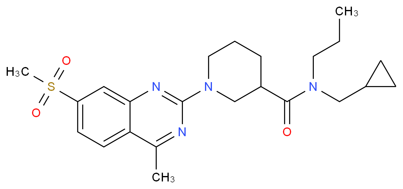N-(cyclopropylmethyl)-1-[4-methyl-7-(methylsulfonyl)-2-quinazolinyl]-N-propyl-3-piperidinecarboxamide_Molecular_structure_CAS_)