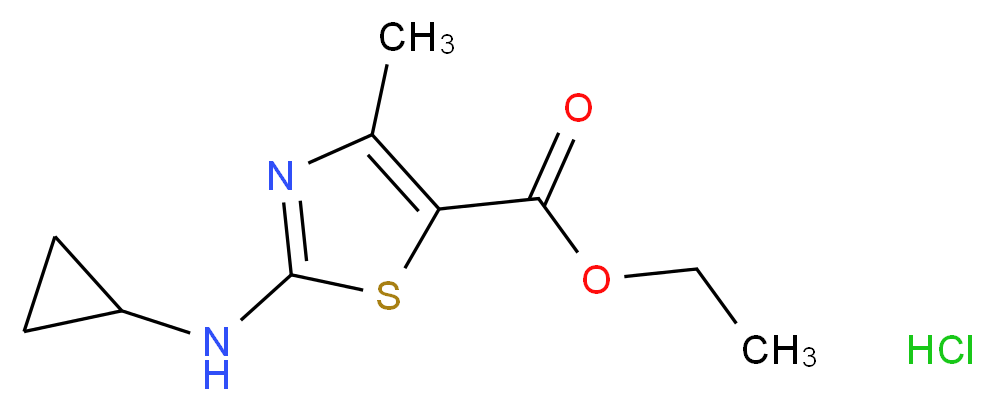 ethyl 2-(cyclopropylamino)-4-methyl-1,3-thiazole-5-carboxylate hydrochloride_Molecular_structure_CAS_)