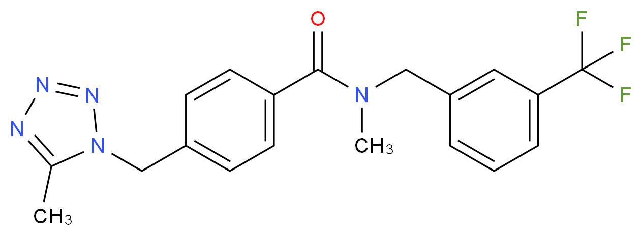 N-methyl-4-[(5-methyl-1H-tetrazol-1-yl)methyl]-N-[3-(trifluoromethyl)benzyl]benzamide_Molecular_structure_CAS_)