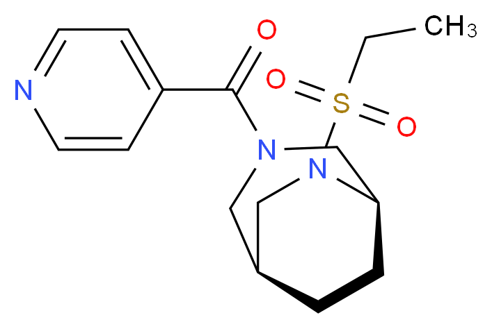 (1S*,5R*)-6-(ethylsulfonyl)-3-isonicotinoyl-3,6-diazabicyclo[3.2.2]nonane_Molecular_structure_CAS_)