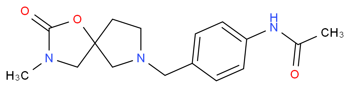 N-{4-[(3-methyl-2-oxo-1-oxa-3,7-diazaspiro[4.4]non-7-yl)methyl]phenyl}acetamide_Molecular_structure_CAS_)