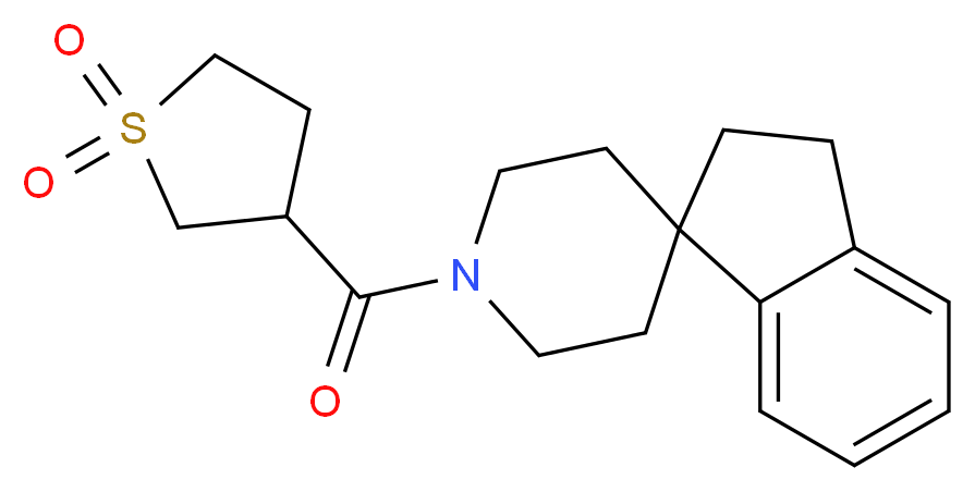 1'-[(1,1-dioxidotetrahydro-3-thienyl)carbonyl]-2,3-dihydrospiro[indene-1,4'-piperidine]_Molecular_structure_CAS_)