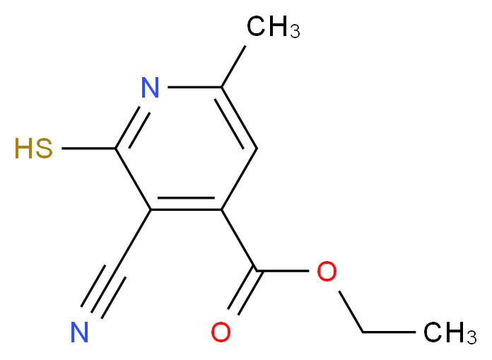 Ethyl 3-cyano-2-mercapto-6-methylisonicotinate_Molecular_structure_CAS_56891-69-1)