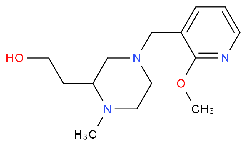 2-{4-[(2-methoxy-3-pyridinyl)methyl]-1-methyl-2-piperazinyl}ethanol_Molecular_structure_CAS_)