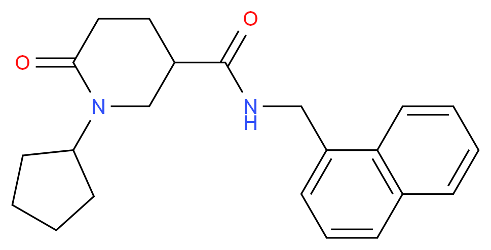 1-cyclopentyl-N-(1-naphthylmethyl)-6-oxo-3-piperidinecarboxamide_Molecular_structure_CAS_)