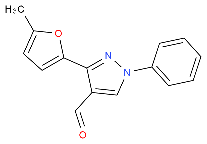 3-(5-methyl-2-furyl)-1-phenyl-1H-pyrazole-4-carbaldehyde_Molecular_structure_CAS_210825-08-4)