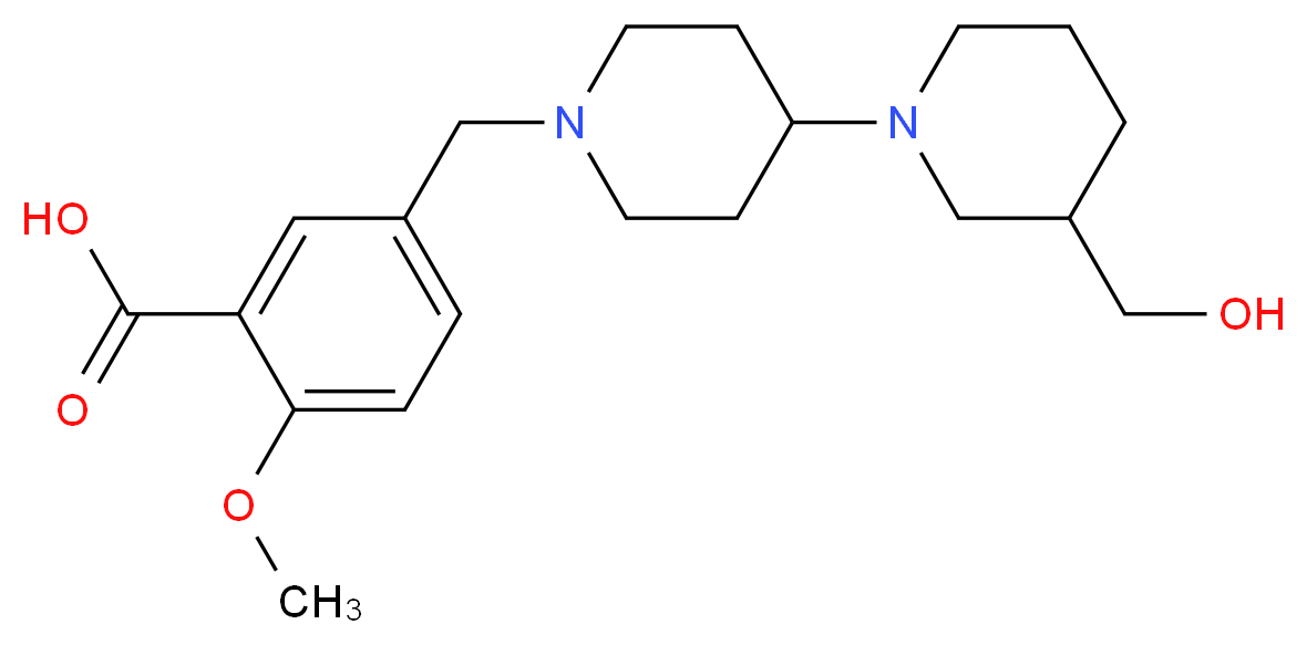 5-{[3-(hydroxymethyl)-1,4'-bipiperidin-1'-yl]methyl}-2-methoxybenzoic acid_Molecular_structure_CAS_)