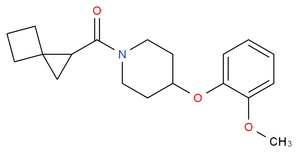 4-(2-methoxyphenoxy)-1-(spiro[2.3]hex-1-ylcarbonyl)piperidine_Molecular_structure_CAS_)