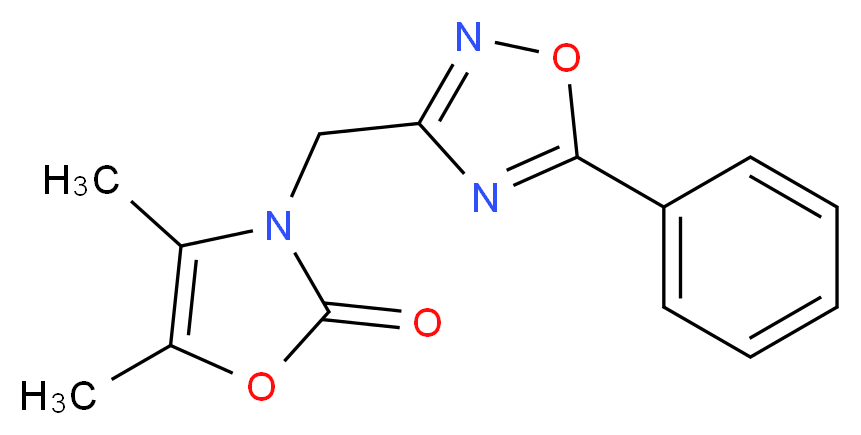 4,5-dimethyl-3-[(5-phenyl-1,2,4-oxadiazol-3-yl)methyl]-1,3-oxazol-2(3H)-one_Molecular_structure_CAS_)