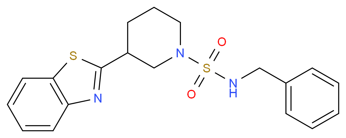 3-(1,3-benzothiazol-2-yl)-N-benzylpiperidine-1-sulfonamide_Molecular_structure_CAS_)