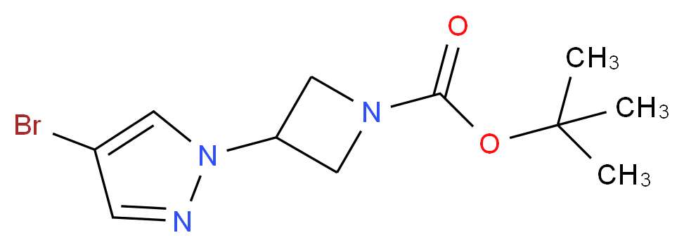 tert-butyl 3-(4-bromo-1H-pyrazol-1-yl)azetidine-1-carboxylate_Molecular_structure_CAS_)