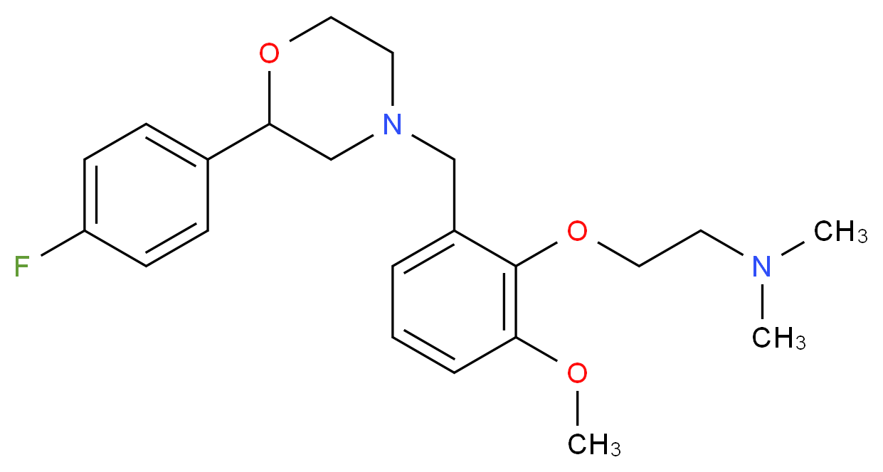 2-(2-{[2-(4-fluorophenyl)morpholin-4-yl]methyl}-6-methoxyphenoxy)-N,N-dimethylethanamine_Molecular_structure_CAS_)