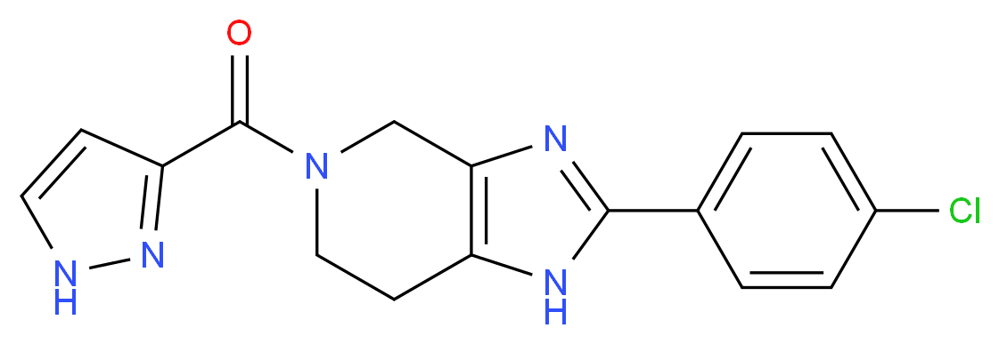 2-(4-chlorophenyl)-5-(1H-pyrazol-3-ylcarbonyl)-4,5,6,7-tetrahydro-1H-imidazo[4,5-c]pyridine_Molecular_structure_CAS_)