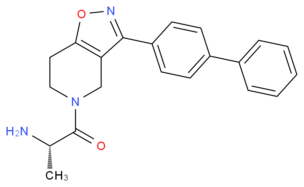 (2S)-1-(3-biphenyl-4-yl-6,7-dihydroisoxazolo[4,5-c]pyridin-5(4H)-yl)-1-oxopropan-2-amine_Molecular_structure_CAS_)