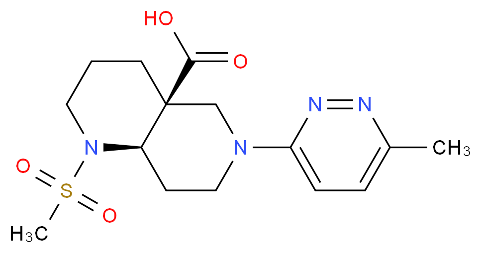 (4aS*,8aR*)-6-(6-methyl-3-pyridazinyl)-1-(methylsulfonyl)octahydro-1,6-naphthyridine-4a(2H)-carboxylic acid_Molecular_structure_CAS_)