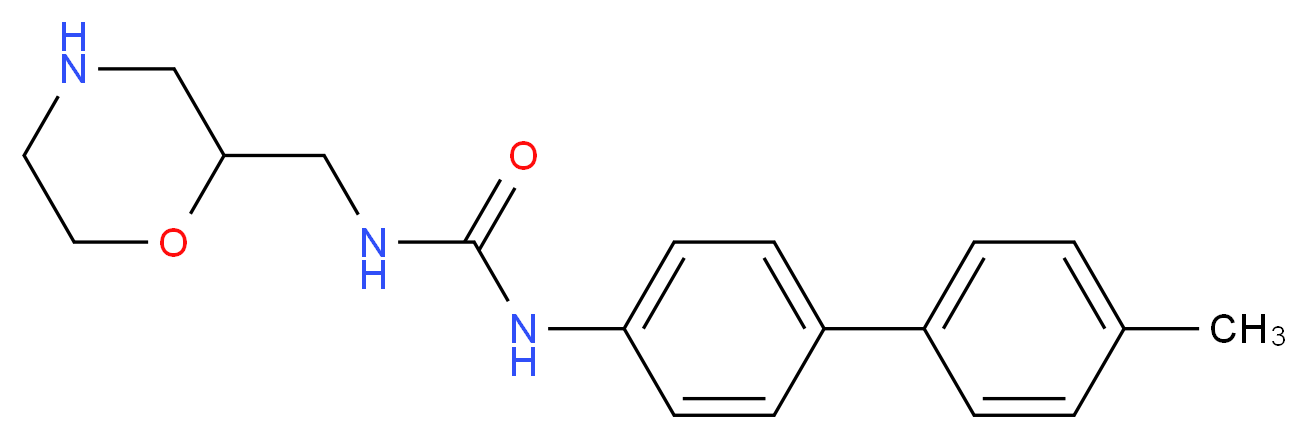N-(4'-methylbiphenyl-4-yl)-N'-(morpholin-2-ylmethyl)urea_Molecular_structure_CAS_)